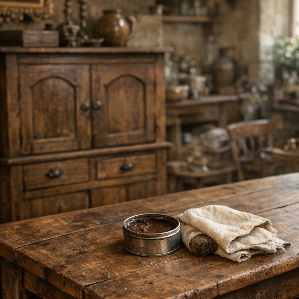 Cire antiquaire teintée : bien la choisir pour un meuble ancien