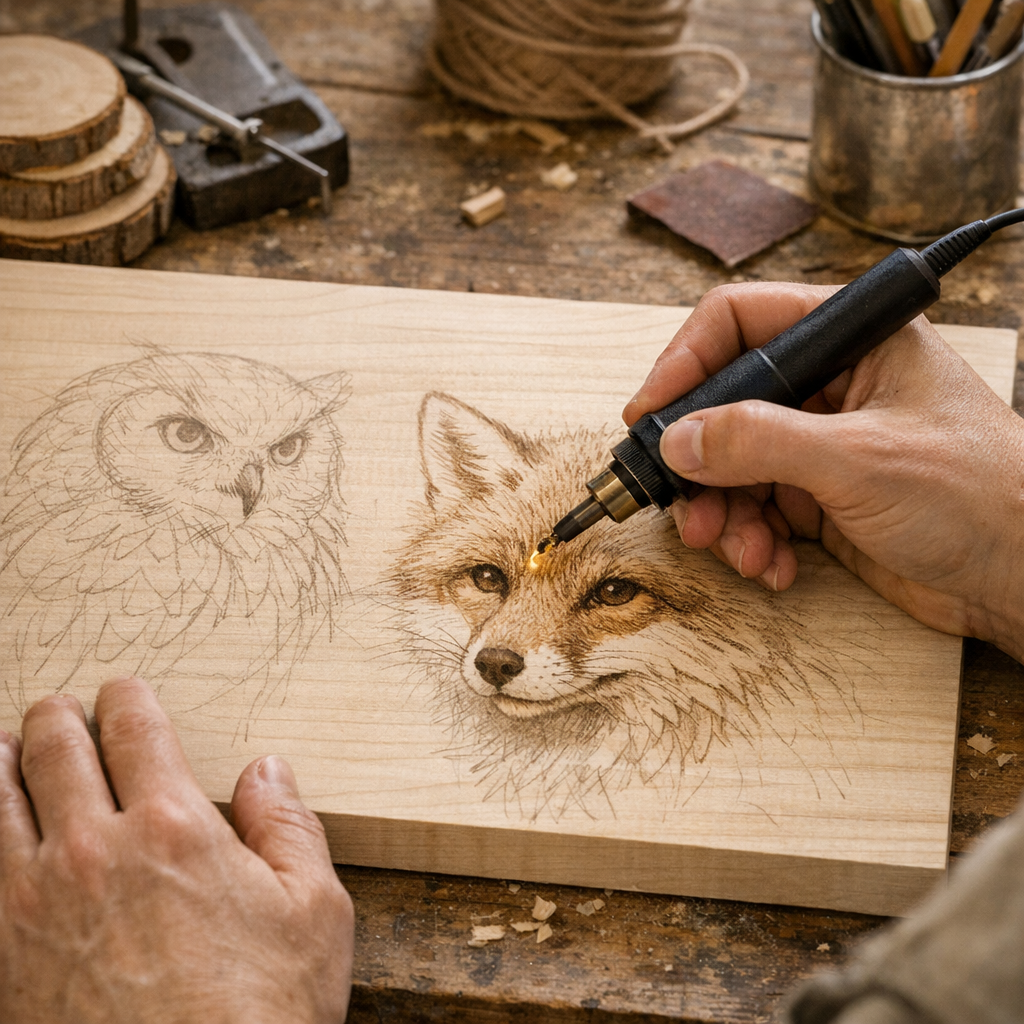 Réussir un Dessin de Pyrogravure animaux sans brûler les détails