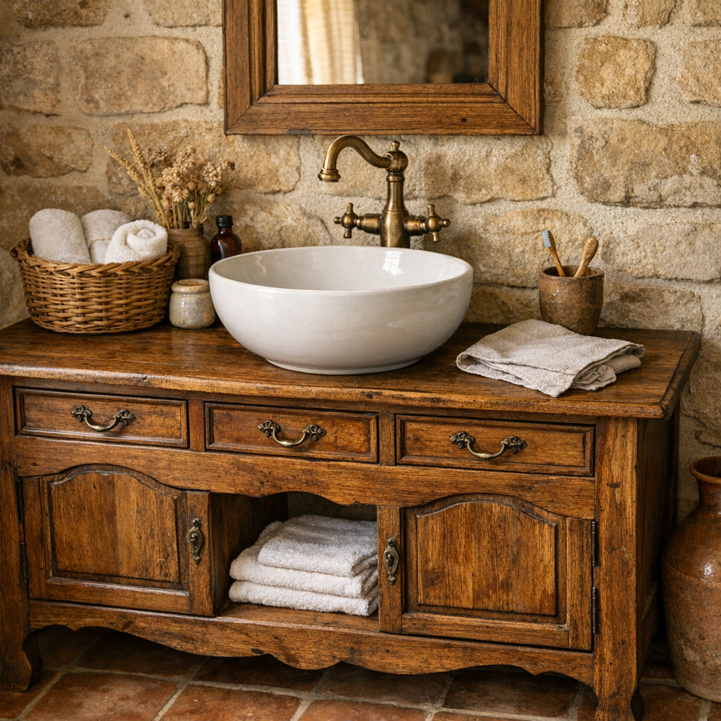 DIY meuble salle de bain : choisir un ancien meuble durable