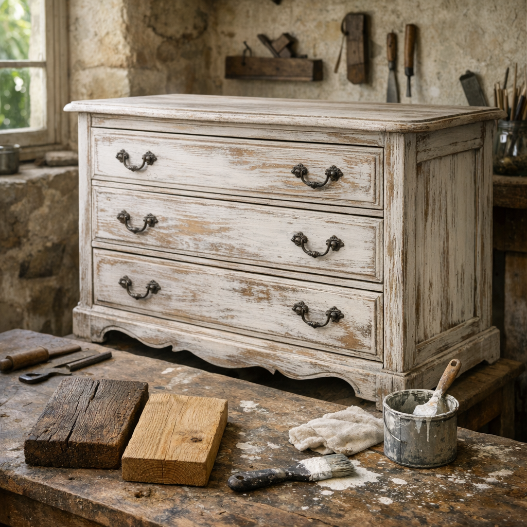 Patiner un meuble en blanc : méthode nette et effet vieilli
