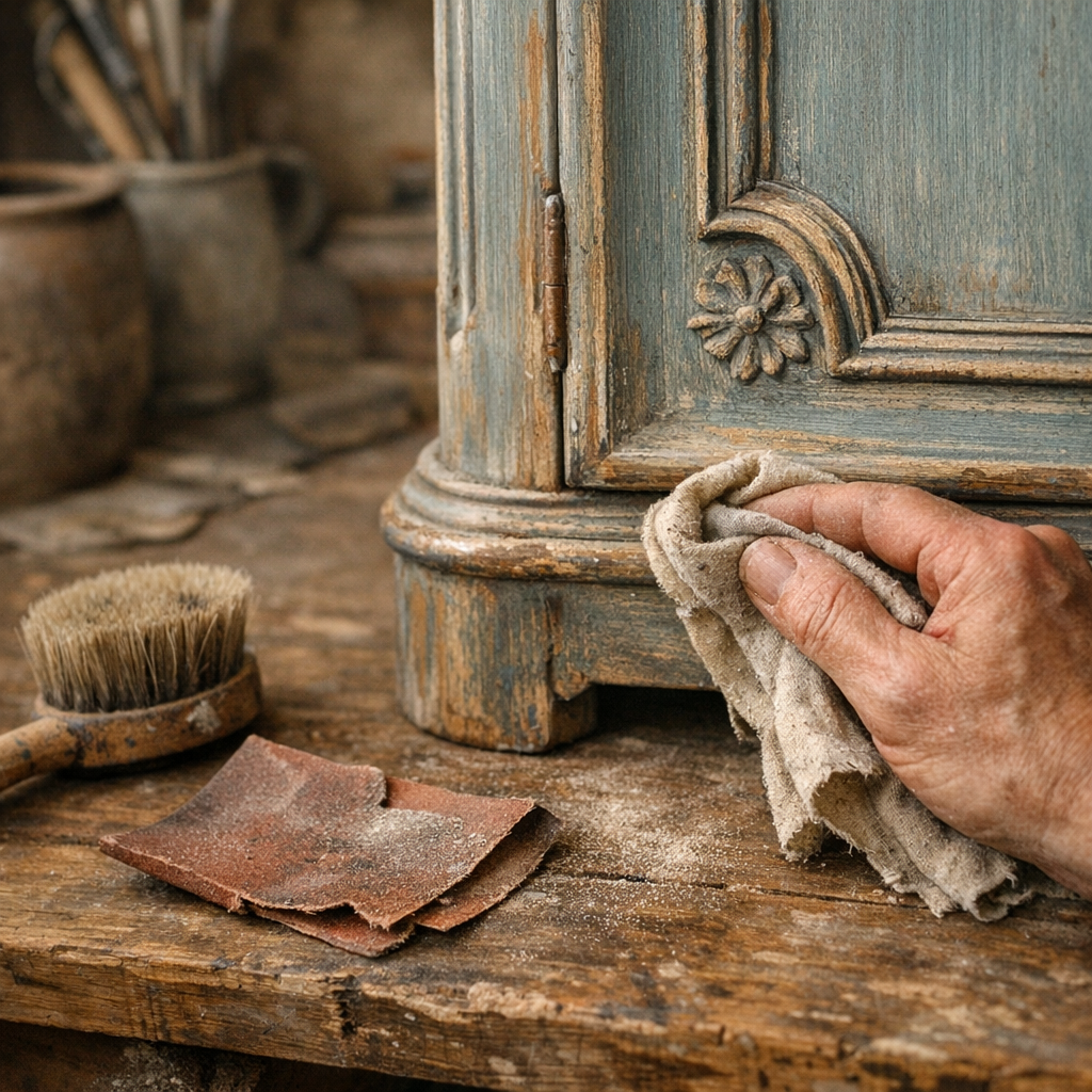 Patiner un meuble peint : méthode juste et effet ancien