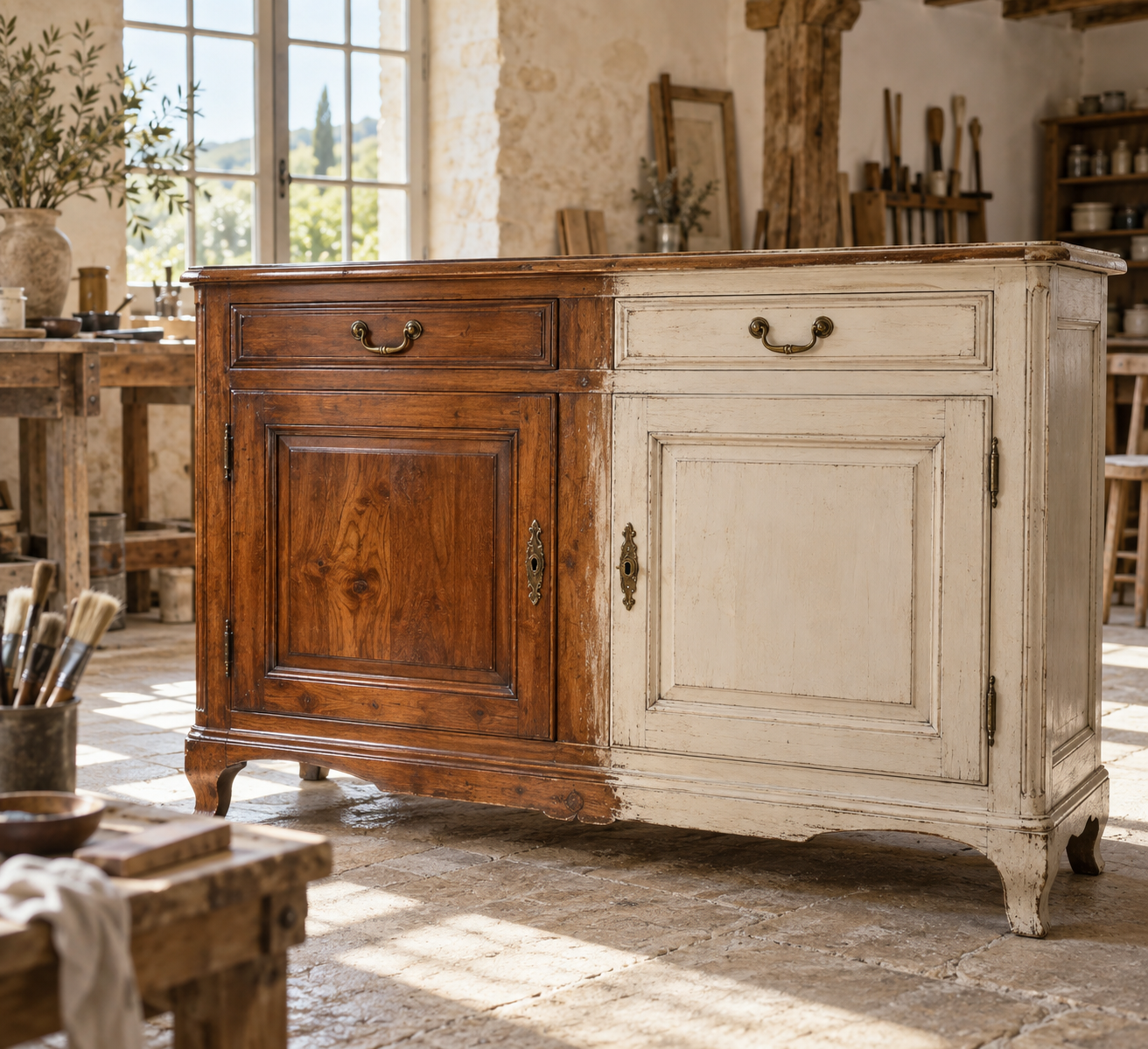 Un meuble en merisier change-t-il vraiment avant et après relooking ?
