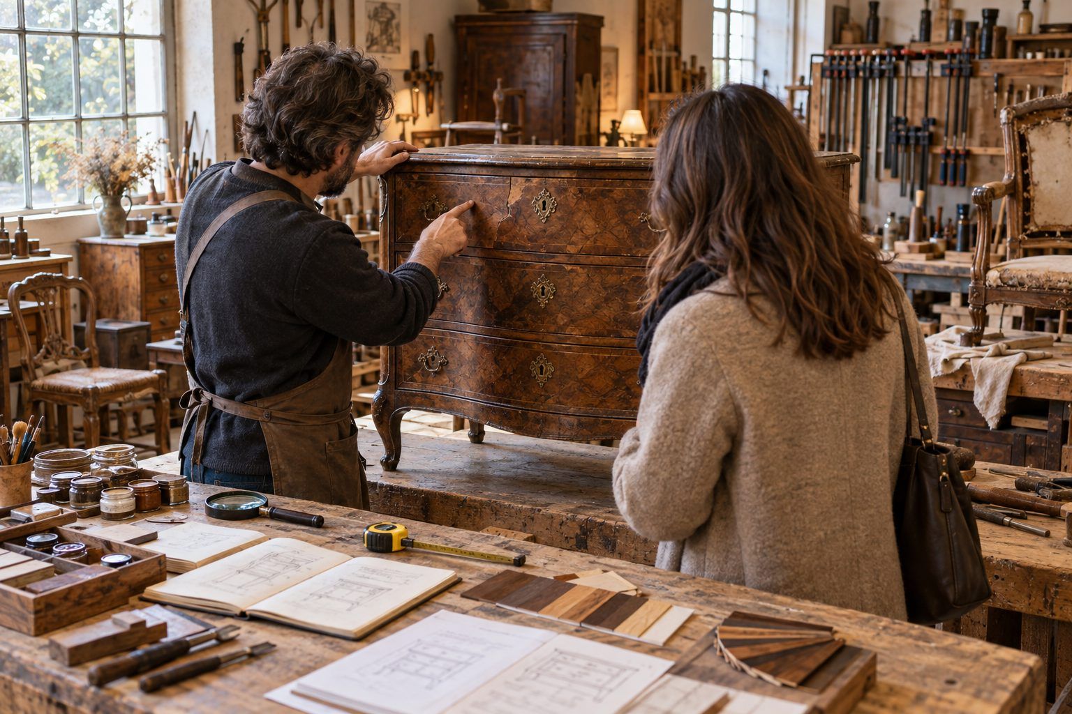 Confier un meuble à un atelier de restauration : diagnostic, devis et choix d’intervention