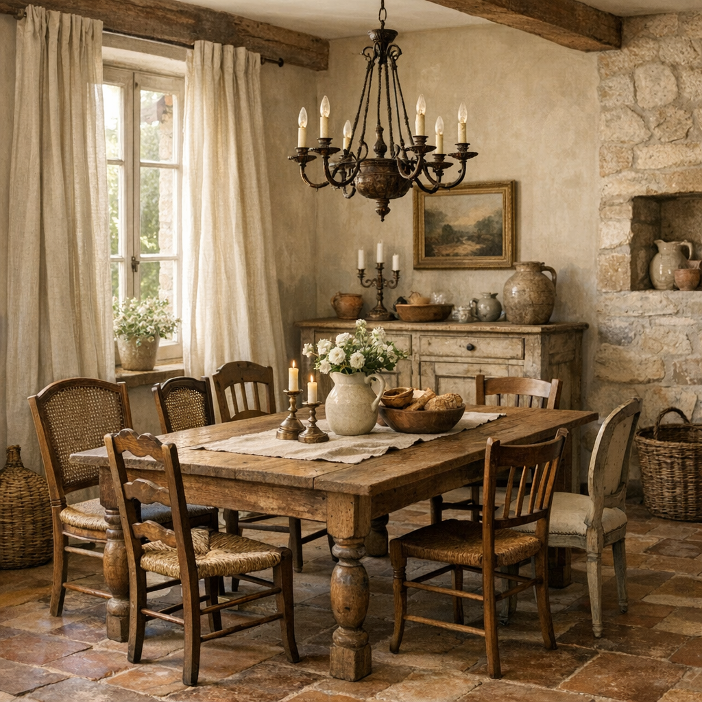 Salle à manger campagne chic : les clés d’un décor juste