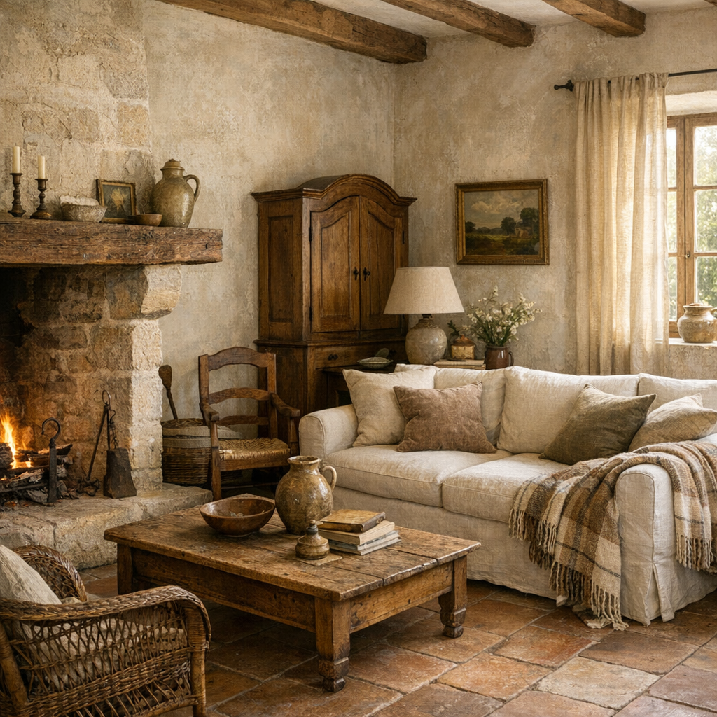 Salon rustique chic : créer une élégance chaleureuse