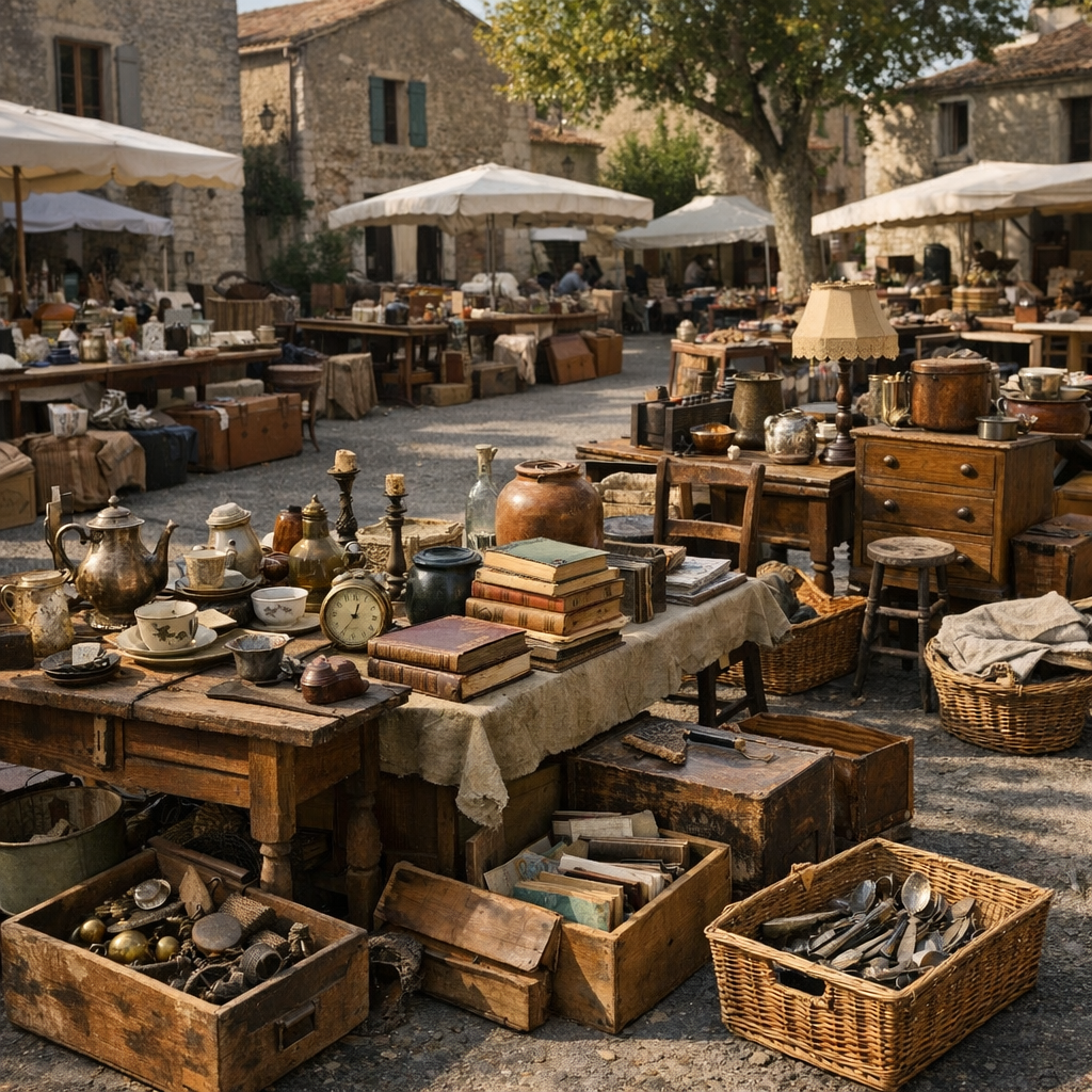 Le Vide-grenier désigne une vente d’occasion entre particuliers
